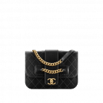 Chanel Black Sheepskin Flap Bag