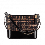 Chanel Black/Brown/Orange Tweed/Calfskin Gabrielle Medium Hobo Bag
