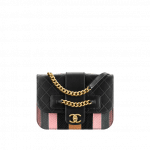 Chanel Black/Multicolor Calfskin/Python Flap Bag