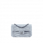 Chanel Blue Alligator Classic Flap Mini Rectangular Bag