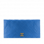 Chanel Blue Quilted Calfskin Greek Clutches Clutch Bag