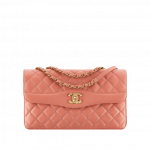 Chanel Brown/Beige Lambskin Large Flap Bag
