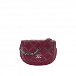 Chanel Burgundy Coco Eyelets Small Flap Bag