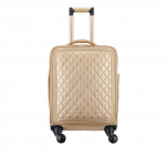 Chanel Gold Metallic Calfskin Coco Case Trolley Bag