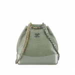 Chanel Green Python Gabrielle Backpack Bag