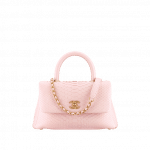 Chanel Pink Python Coco Handle Mini Bag