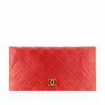 Chanel Red Quilted Calfskin Greek Clutches Clutch Bag