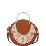 Chloe Brown Woven Medium Pixie Bag