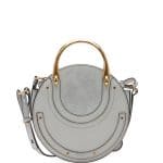 Chloe Light Gray Calfskin/Suede Small Pixie Bag