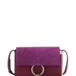 Chloe Purple Small Faye Shoulder Bag