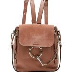 Chloe Taupe Leather/Suede Small Faye Backpack Bag