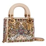 Dior Beige Beaded Mini Lady Dior Bag