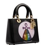 Dior Black Judgement Handpainted Lady Dior Bag