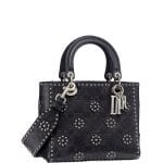 Dior Black Studded Lady Dior Bag