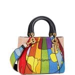 Dior Multicolor Judgement Embroidered Lady Dior Bag