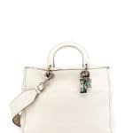 Dior Off-White Canyon Grained Lambskin Large Lady Dior Bag