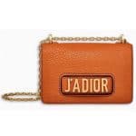 Dior Orange Canyon Grained Lambskin J'adior Flap Bag