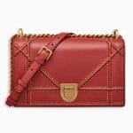 Dior Red Studded Diorama Bag
