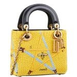 Dior Yellow Swords Embroidered Lady Dior Bag