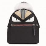 Fendi Black Fabric/Leather Bag Bugs Backpack Bag