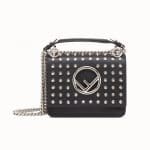 Fendi Black Studded Kan I F Small Bag