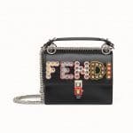 Fendi Black Studded Kan I Small Bag