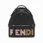 Fendi Black Studded Mini Backpack Bag