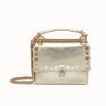 Fendi Gold Studded and Scalloped Kan I Small Bag