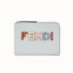 Fendi Gray Fun Fair Flat Clutch Bag