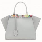 Fendi Gray Studded 3Jours Bag