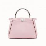 Fendi Light Pink Roman Leather with Python Peekaboo Mini Bag