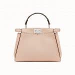 Fendi Pink Roman Leather with Python Peekaboo Mini Bag