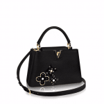 Louis Vuitton Noir Monogram Flower Embellished Capucines BB Bag