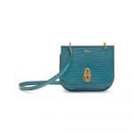 Mulberry Frozen Embossed Lizard Mini Amberley Satchel Bag