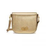 Mulberry Gold Metallic Print Goat Small Darley Satchel Bag