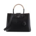 Prada Black/Beige Top Handle Tote Bag