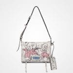 Prada Opaline/Astral Blue Bunny Printed Etiquette Shoulder Bag