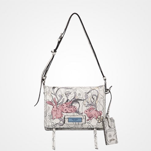 prada rabbit print bag