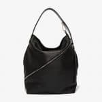 Proenza Schouler Black Pebbled Leather Medium Hobo Bag