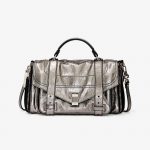 Proenza Schouler Dark Silver Zip PS1+ Medium Bag