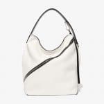 Proenza Schouler Optic White Pebbled Leather Medium Hobo Bag