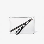 Proenza Schouler Optic White Pebbled Leather Zip Pouch Bag