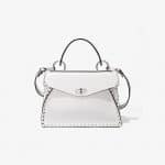 Proenza Schouler Optic White Studded Hava Small Top Handle Bag