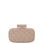 Valentino Beige Rockstud Spike Minaudiere Bag