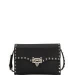 Valentino Black Rockstud Medium Shoulder Bag