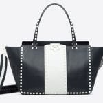 Valentino Dark Blue Free Rockstud Medium Tote Bag