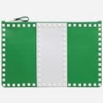 Valentino Green Free Rockstud Flat Pouch Bag