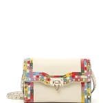 Valentino Ivory Rockstud Medium Framed Shoulder Bag