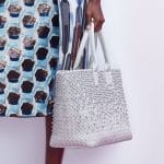 Bottega Veneta White Intrecciato and Studded Cabat Bag - Pre-Fall 2018