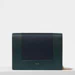 Celine Amazone/Dark Navy Smooth Lambskin Frame Evening Clutch on Chain Bag